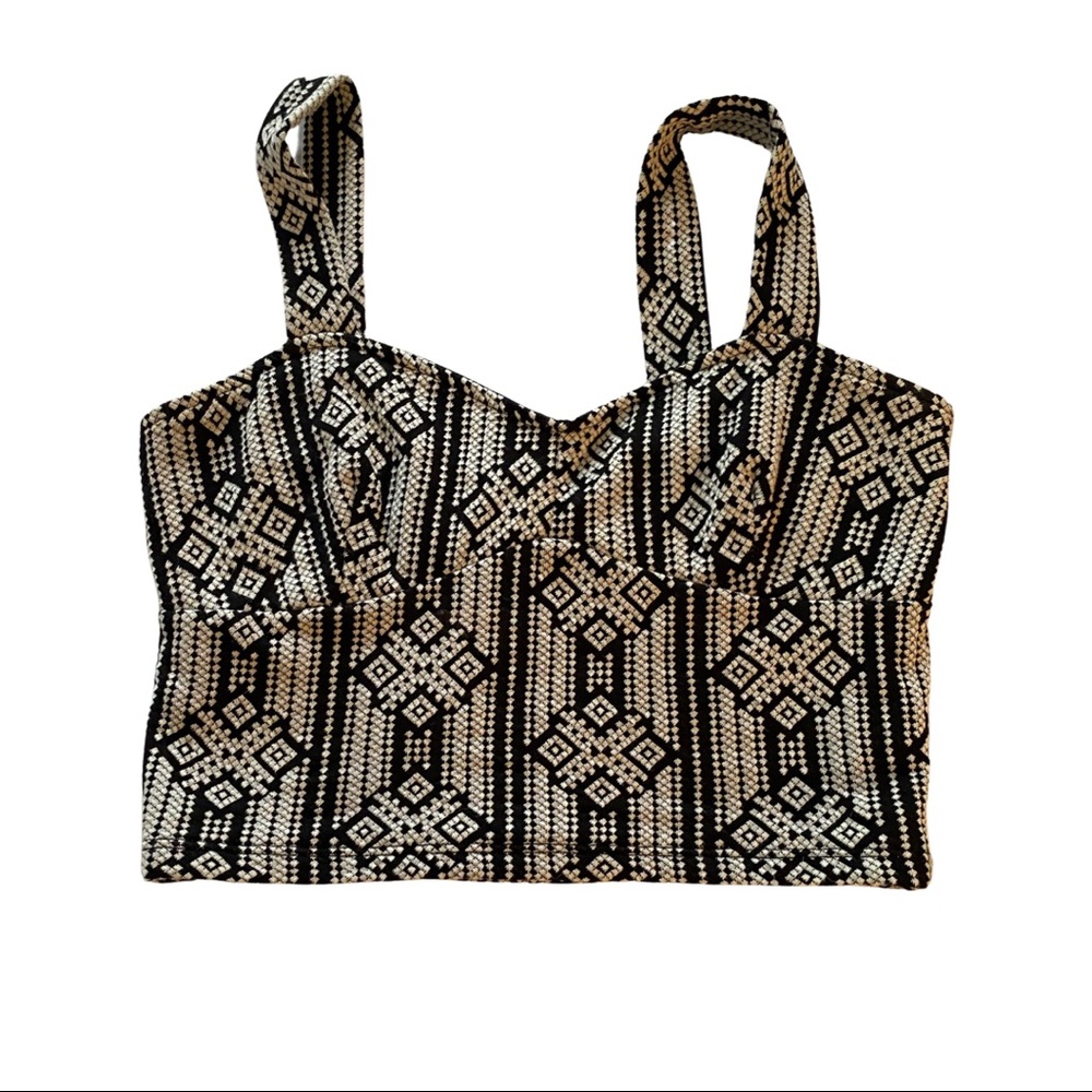 Aztec print crop top